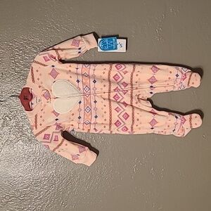 Carters girls 3 month 2 way zip and snap closure NWT footie sleeper